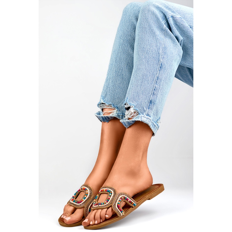 Ženske japanke s perlicama 1122MIX raznobojna 1