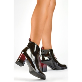 Ženske čizme GD-FL2107B Lakirana koža crna 1