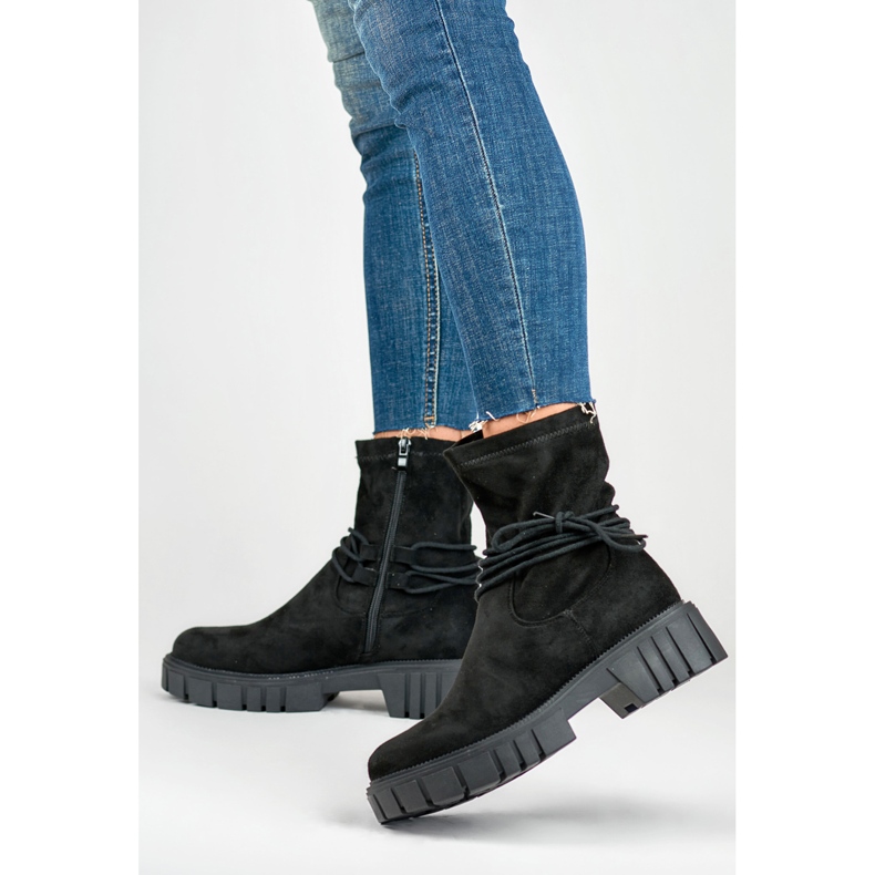 Čizme Model DE1127S-B Black Suede crna 2