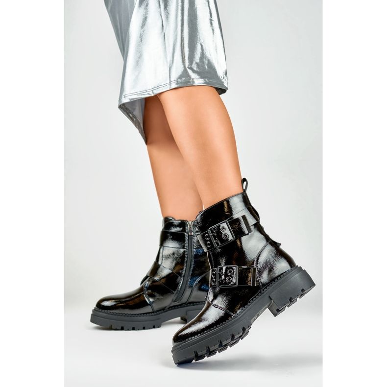 Radničke čizme Model Axelle 250007B-LA Black Lacquer - PRIMO crna 2