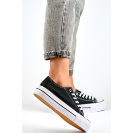 Ženske tenisice s platformom QY832B crna 1