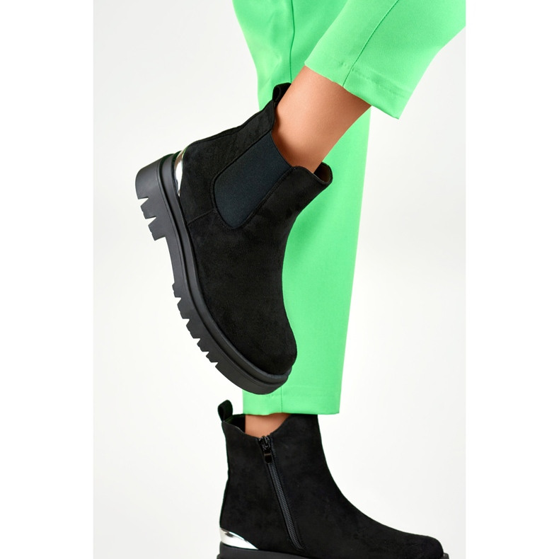 Ženske Chelsea čizme XJ-351B crna 2