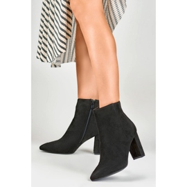 Čizme Model DF3707B Black Suede - PRIMO bež 2
