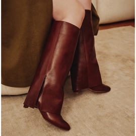 Marco Shoes Cleo široke čizme smeđa 2