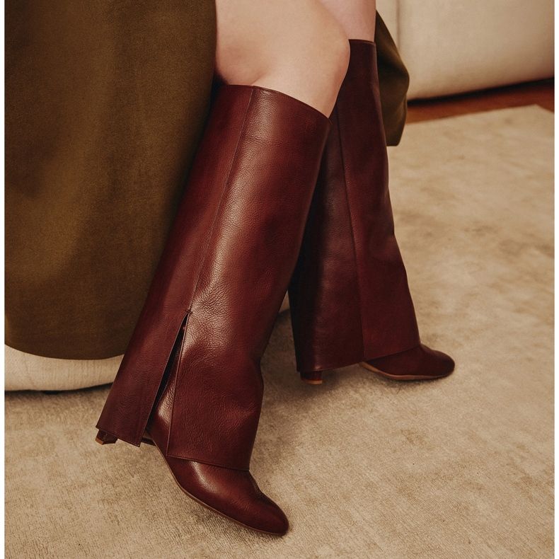 Marco Shoes Cleo široke čizme smeđa 2