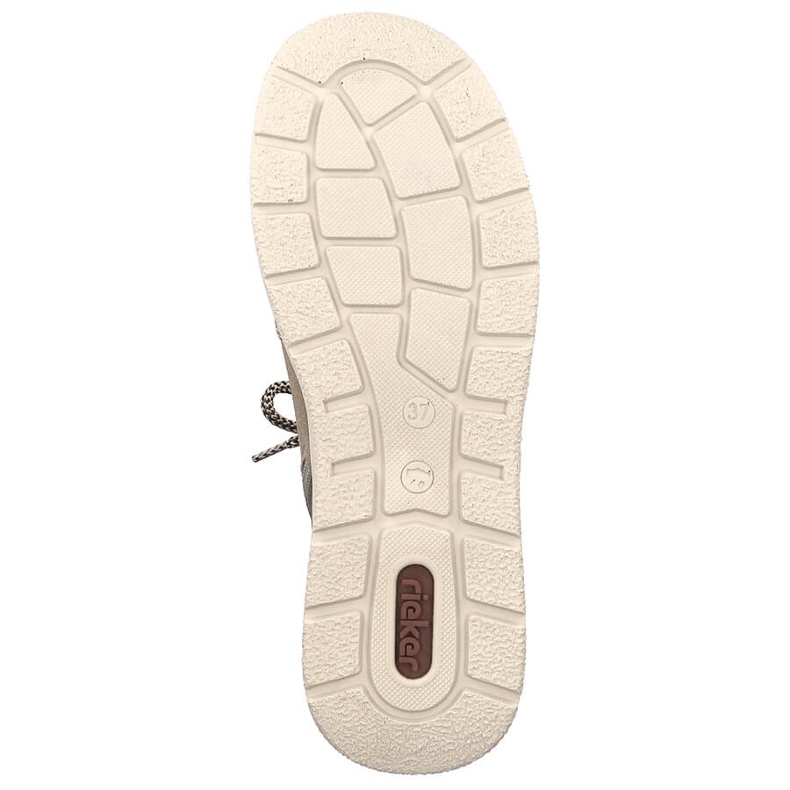 Bež kožne vodootporne ženske gležnjače Rieker L7701-24 2