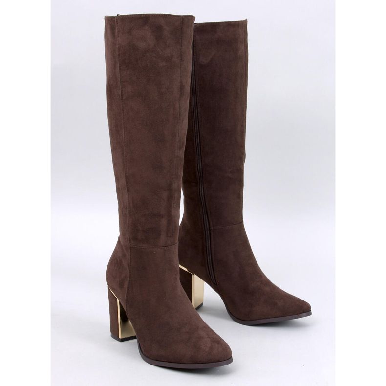 Klasične čizme s visokom petom Arlena Brown smeđa 1