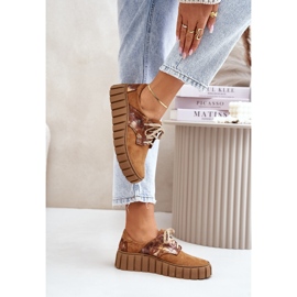 Antilop cipele na smeđoj platformi za hipnozu smeđa 2