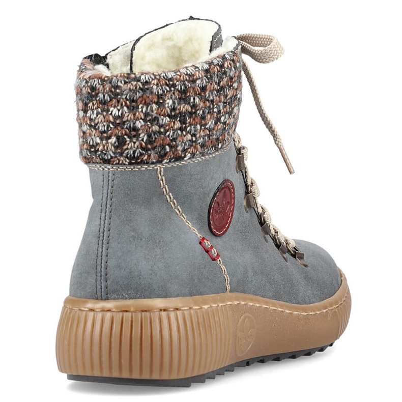 Ženske izolirane gležnjače, plave, Rieker Z6648-14 plava 1