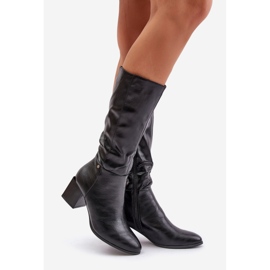 Izolirane čizme s visokom potpeticom do sredine potkoljenice crne Ellithira crna 1