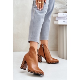 Kožne gležnjače Laura Messi 2836 Smeđe smeđa 2