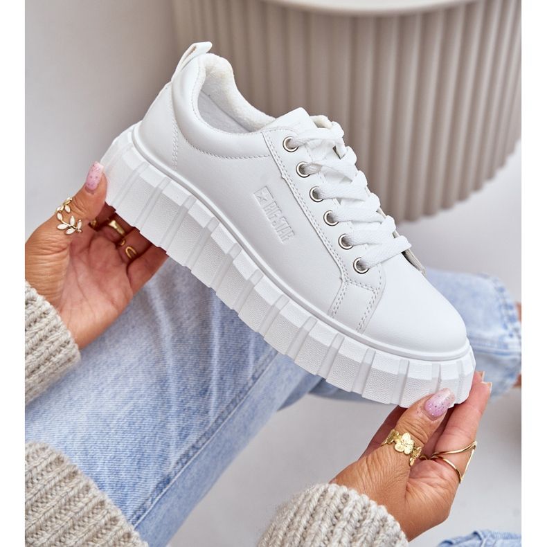 Big Star ženske izolirane tenisice MM274616 Bijele bijela 2