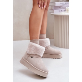 Čizme za snijeg s platformom i krznom Big Star OO274A107 svijetlo bež 2