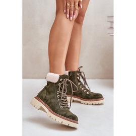 Ženske izolirane čizme s patentnim zatvaračem, zelena Ferelia 2