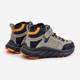 Big Star Dječje cipele za planinarenje Trappers izolirane s čičak velikom zvijezdom OO374181 Kaki zelena 2