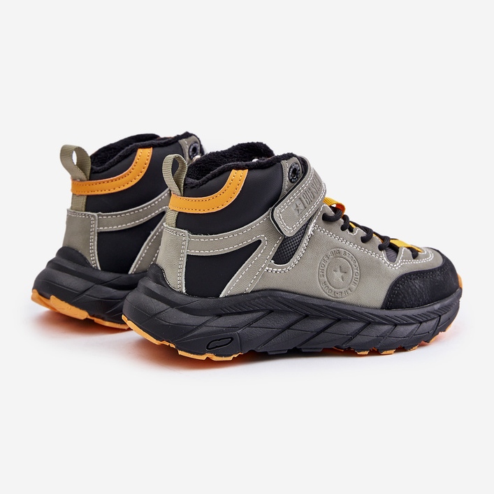 Big Star Dječje cipele za planinarenje Trappers izolirane s čičak velikom zvijezdom OO374181 Kaki zelena 2