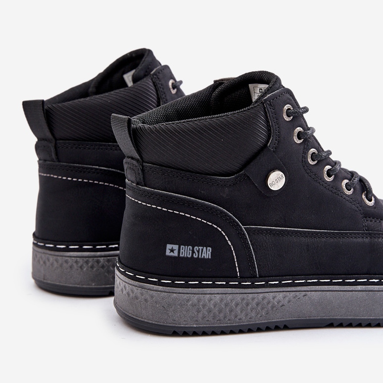 Big Star muške čizme na vezanje OO174559 Hi-Poly System crne crna 2