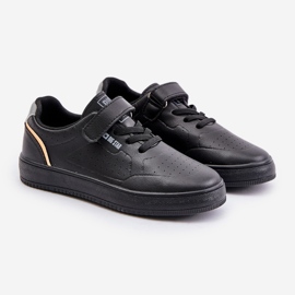 Dječje tenisice od eko kože s čičkom Big Star OO374004 crne crna 1