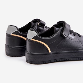 Dječje tenisice od eko kože s čičkom Big Star OO374004 crne crno 2