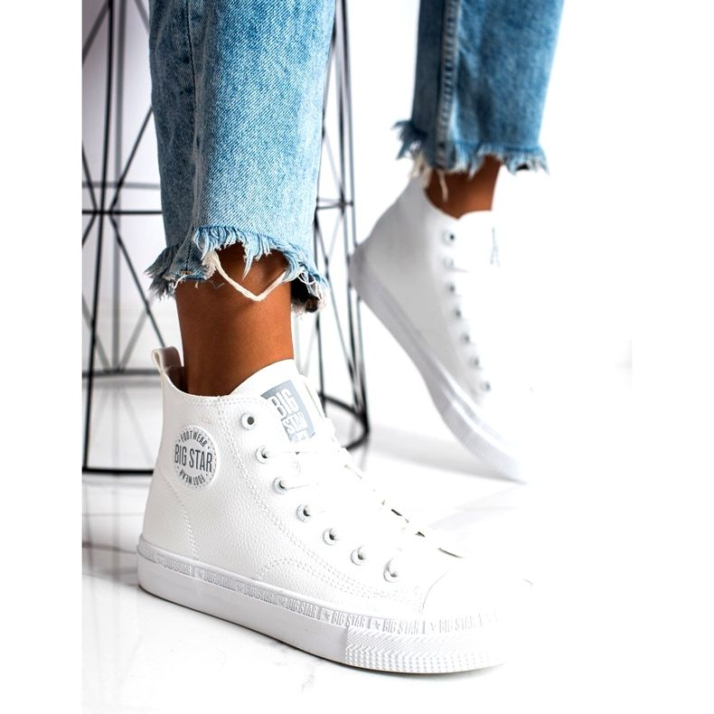 Ženske visoke tenisice Big Star GG274016 Bijele bijela 4