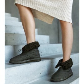 Zelene izolirane čizme za snijeg s Caellita manžetom crna 1