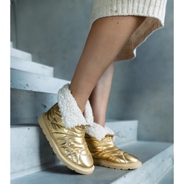 Caellita zlatne čizme za snijeg s manžetom zlatna 1