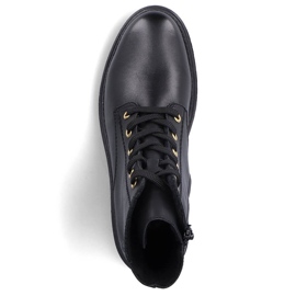 Kožne udobne ženske izolirane crne čizme Rieker Z2841-00 crna 2