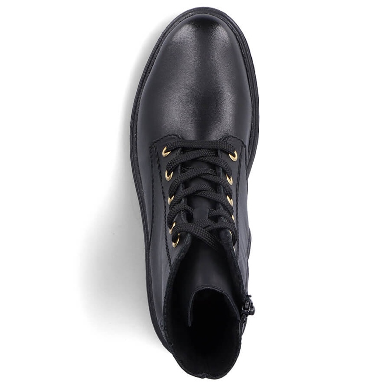 Kožne udobne ženske izolirane crne čizme Rieker Z2841-00 crna 2