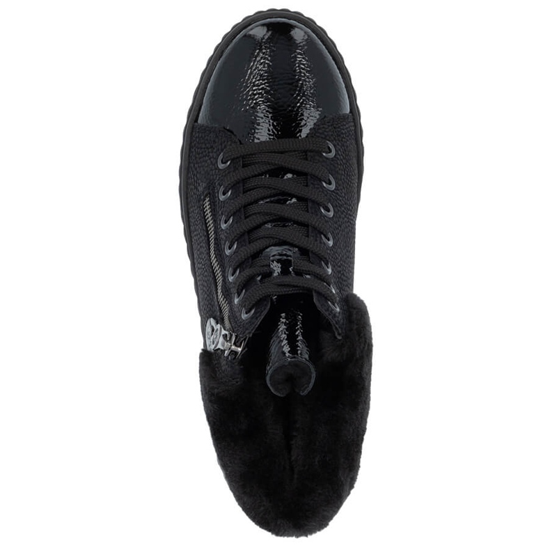 Vodootporne ženske crne čizme na klin Rieker N2505-00 crna 2