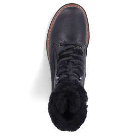 Ženske izolirane torbe s krznom, crne Rieker 72625-00 crna 2