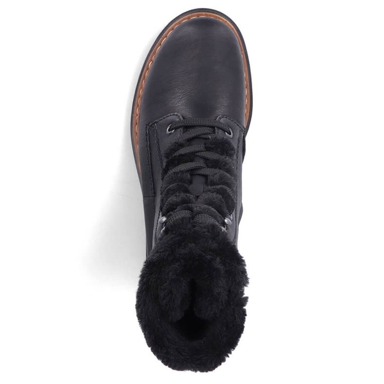 Ženske izolirane torbe s krznom, crne Rieker 72625-00 crna 2