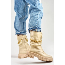 Ženske torbe s lancem koji se može odvojiti, bež DE1150BE 2