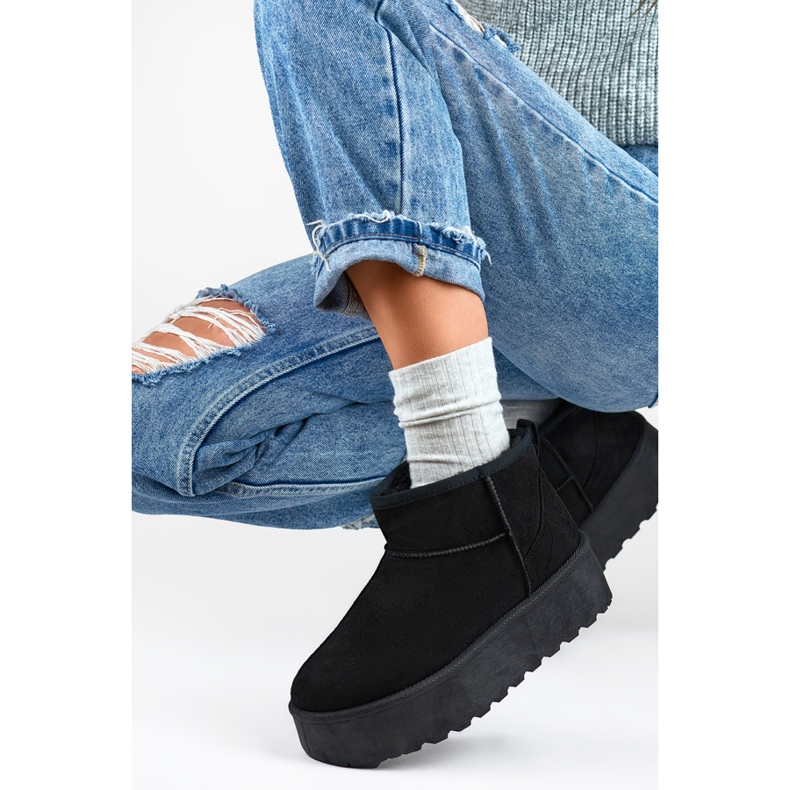 Ženske mukluk čizme za snijeg sa debelim đonom, crne 2818B crna 2