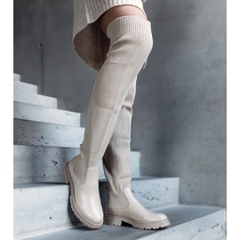 Bež duge čizme s elastičnim gornjištem Daryl 1