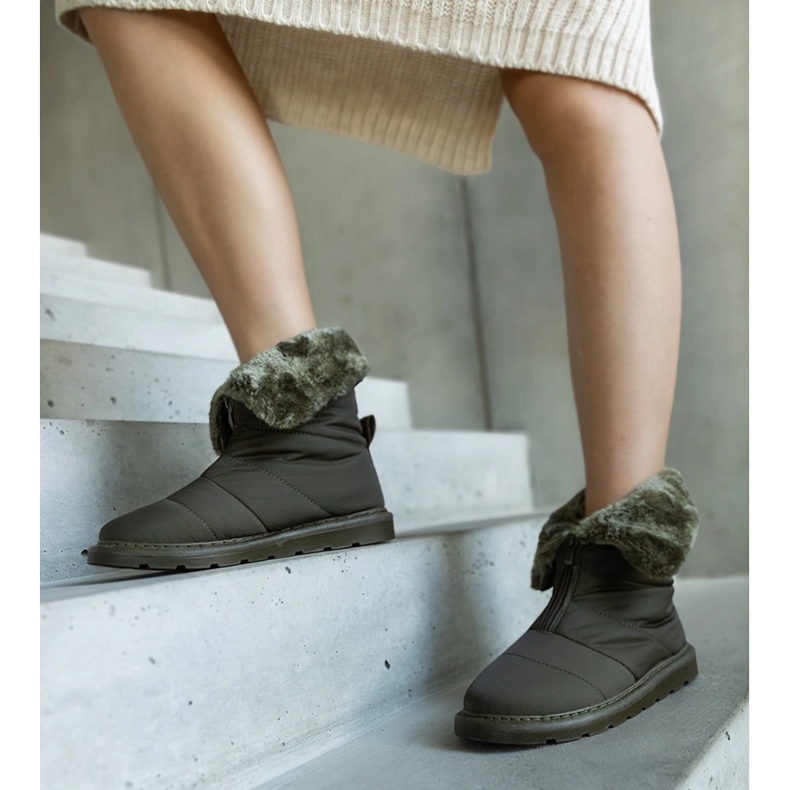 Zelene izolirane čizme za snijeg s ovratnikom iz Edidde zelena 1