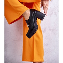 Lemar crne kožne cipele na visoku petu sa zlatnim ukrasima crna 3