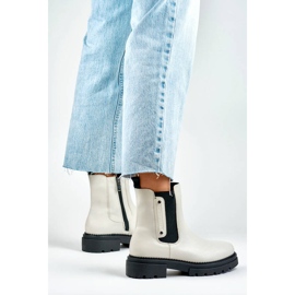 Ženske gležnjače s debelim potplatom, svijetlo bež Laura La.Fi 250004BE-PU 2