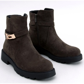 Drapers Zelene ravne gležnjače od brušene kože zelena 1