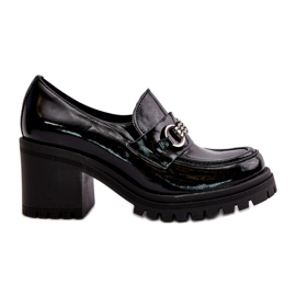 Zazoo 20175 Ženske lakirane cipele na visoku petu, prirodna koža, crne crno 4