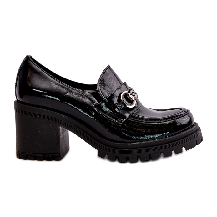 Zazoo 20175 Ženske lakirane cipele na visoku petu, prirodna koža, crne crna 4