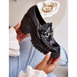 Zazoo 20175 Ženske lakirane cipele na visoku petu, prirodna koža, crne crno 1