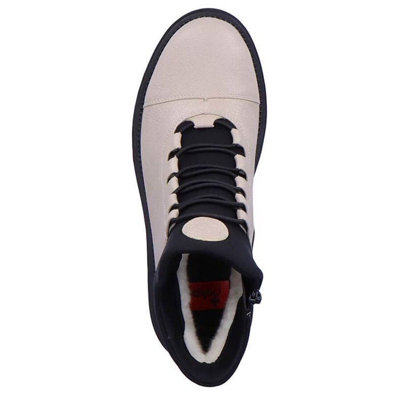 Vodootporne i udobne ženske izolacijske čizme bež boje Rieker Y3163-60 2