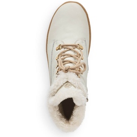 Kožne vodootporne ženske gležnjače izolirane vunom, bijele Remonte R8480-80 bijela 1