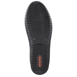 Kožne vodootporne čizme za snijeg izolirane Rieker ovčjom vunom crna 2