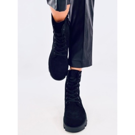 Radničke čizme od brušene kože Pansy Black crna 1