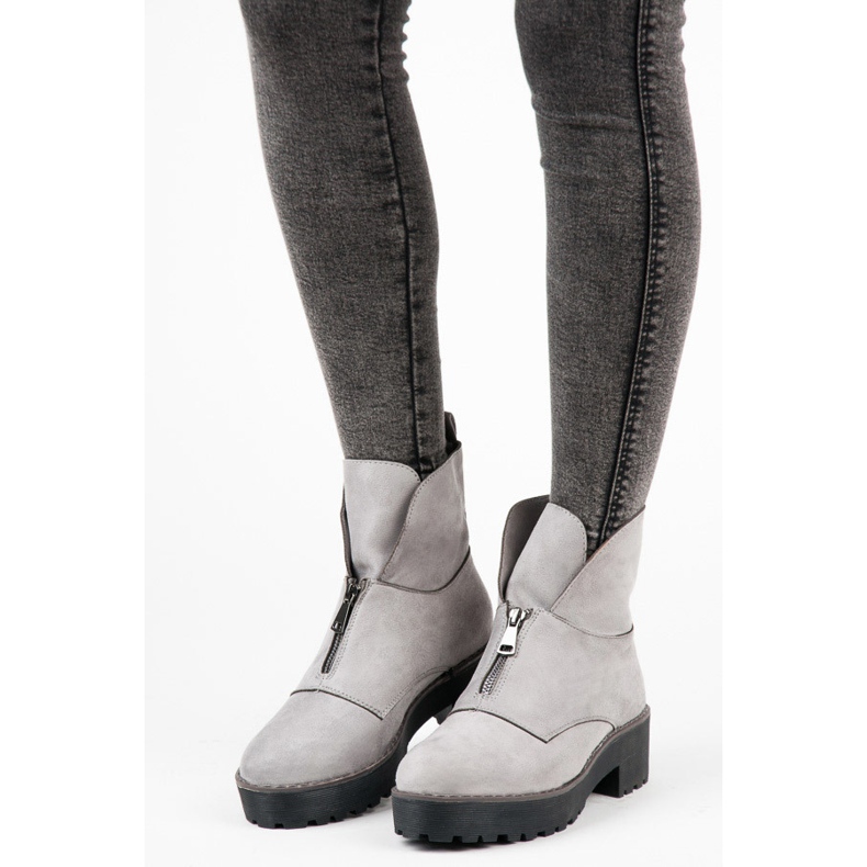 Vices Čizme se kopčaju patentnim zatvaračem siva 1