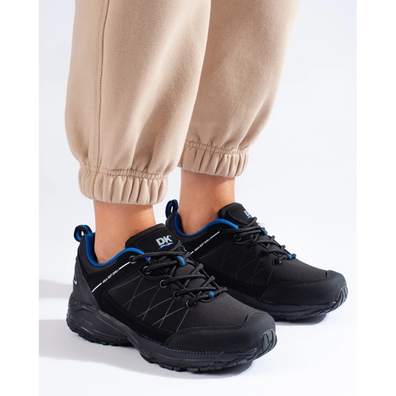 DK Vodootporne ženske trekking cipele, crne i plave crna 2
