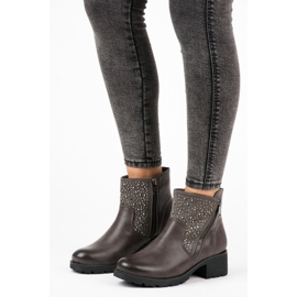 Vices Ležerne gležnjače s patentnim zatvaračem siva 1