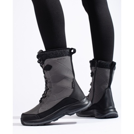 Ženske trekking cipele na vezanje DK vodootporne siva 2