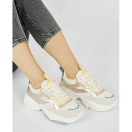 Ženske sportske cipele s debelim potplatom zlatni 1